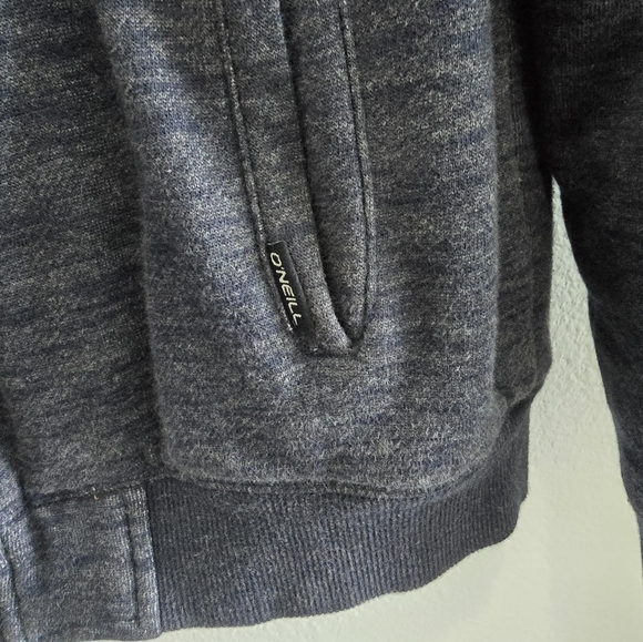 O'neill zipup dark grey hooded fleece jacket kids size medium - Picture 5 of 5